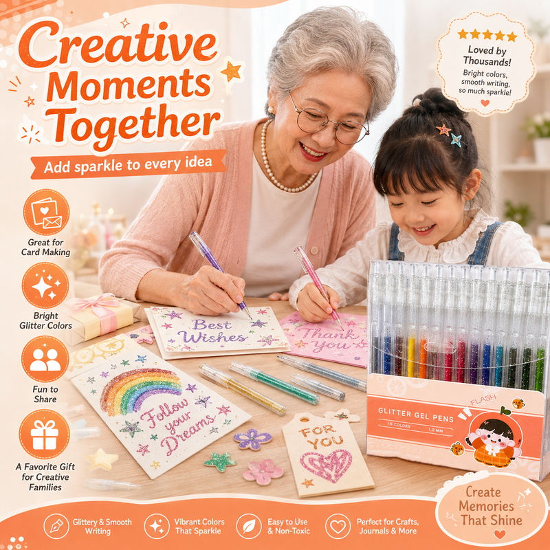 ShimmerWrite – Glitter Gel Pens for Journals & Crafts