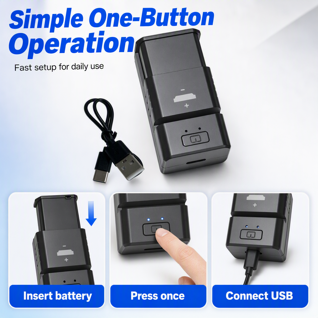 ChargePod – Mini USB-C Coin Cell Battery Charger