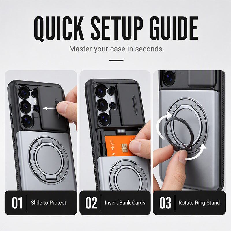 ShieldVault – 2-in-1 Shockproof Card Holder Phone Case