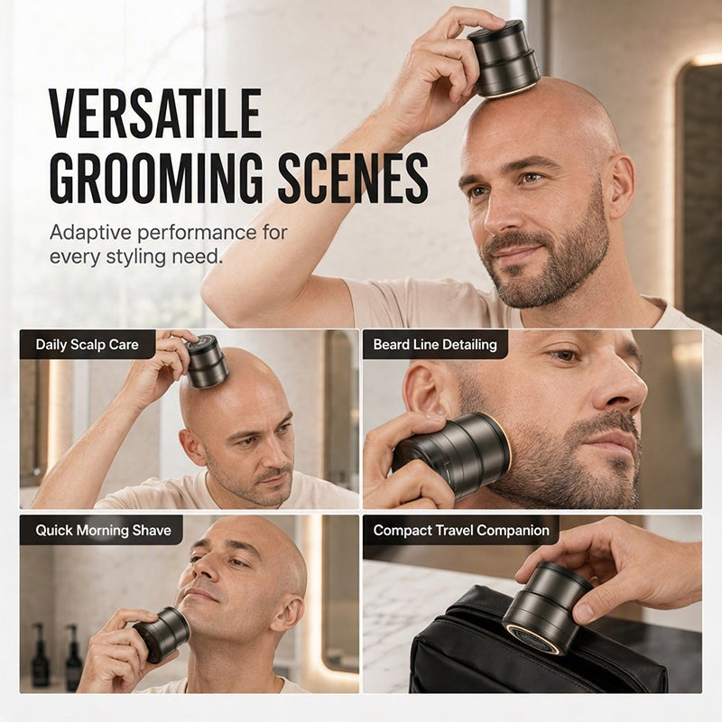 GroomFlex – 2-in-1 Electric Bald Head Shaver & Beard Trimmer