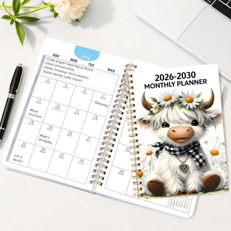TimeNest – 2026–2030 Highland Cow 5-Year Planner