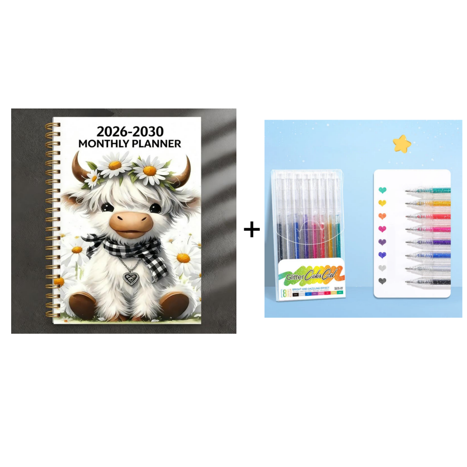 TimeNest – 2026–2030 Highland Cow 5-Year Planner