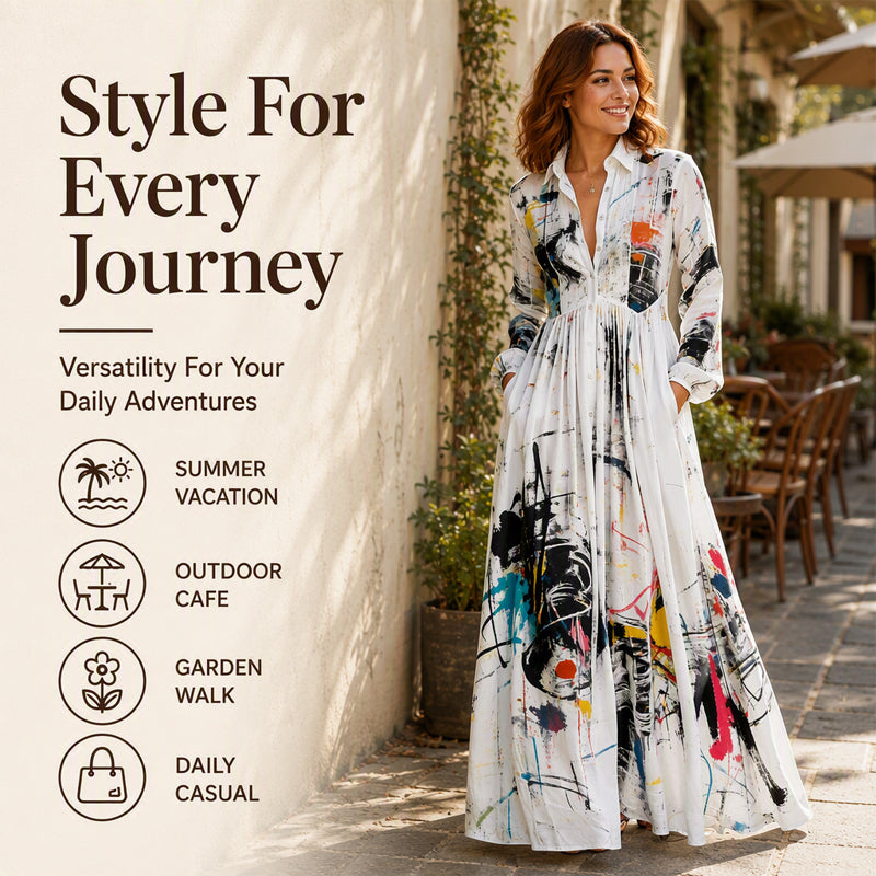 Rosalie – Colorful Print Women’s Maxi Dress