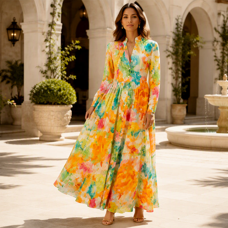 Rosalie – Colorful Print Women’s Maxi Dress
