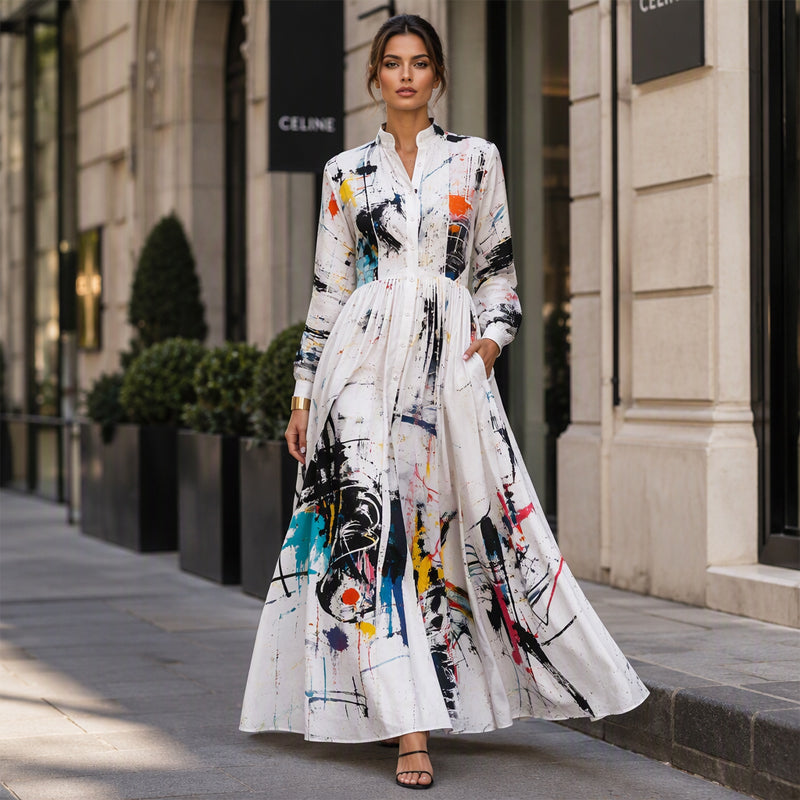Rosalie – Colorful Print Women’s Maxi Dress