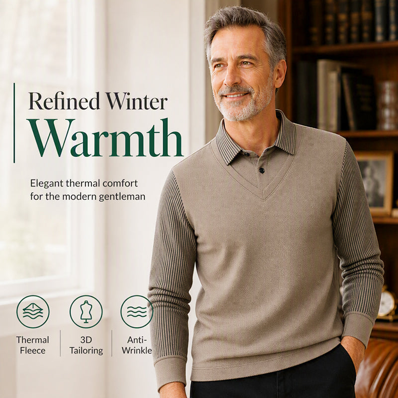 GentleForge – Men’s False Two-Piece Long Sleeve Top