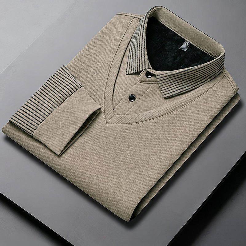 GentleForge – Men’s False Two-Piece Long Sleeve Top