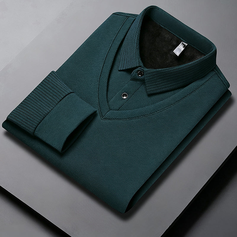 GentleForge – Men’s False Two-Piece Long Sleeve Top