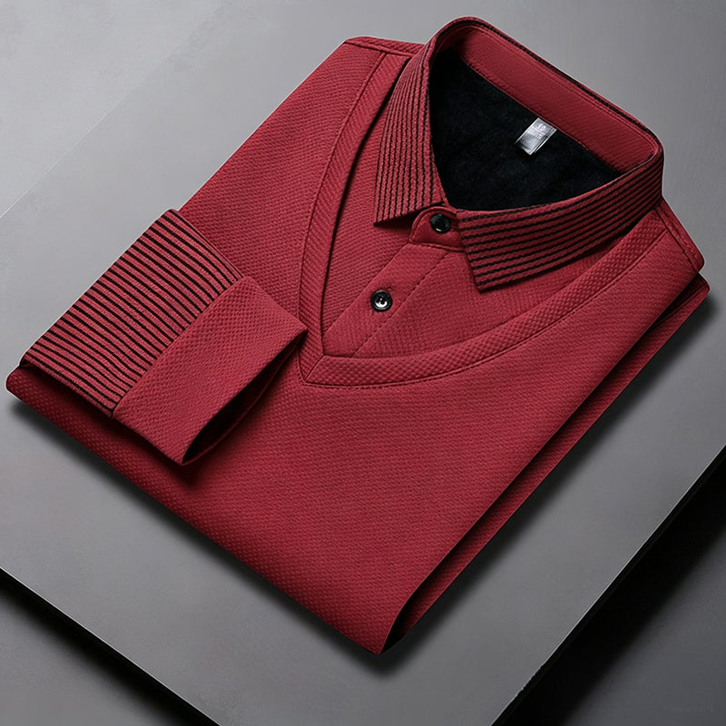 GentleForge – Men’s False Two-Piece Long Sleeve Top