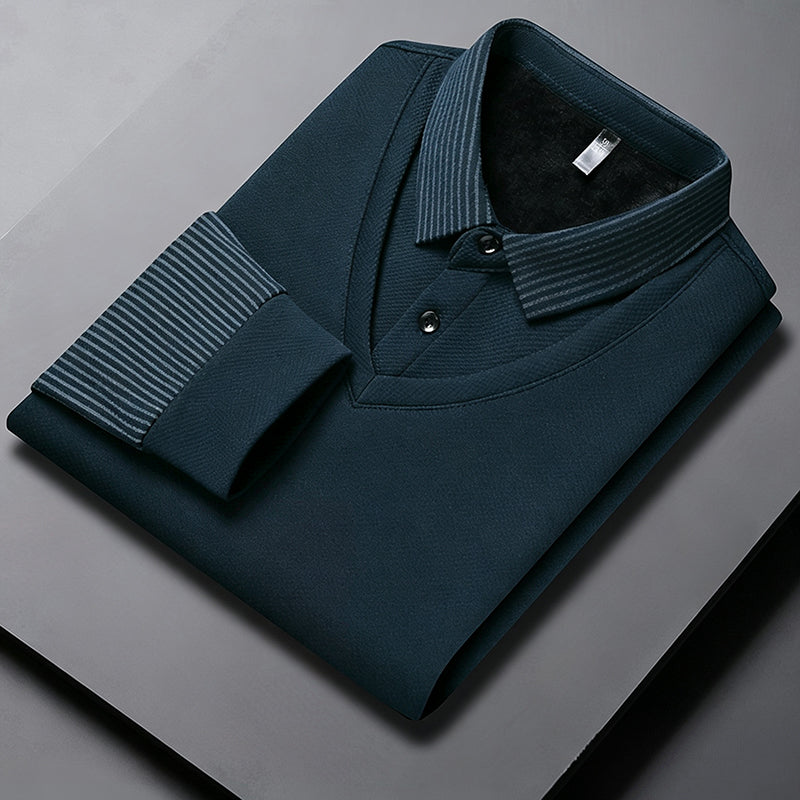 GentleForge – Men’s False Two-Piece Long Sleeve Top