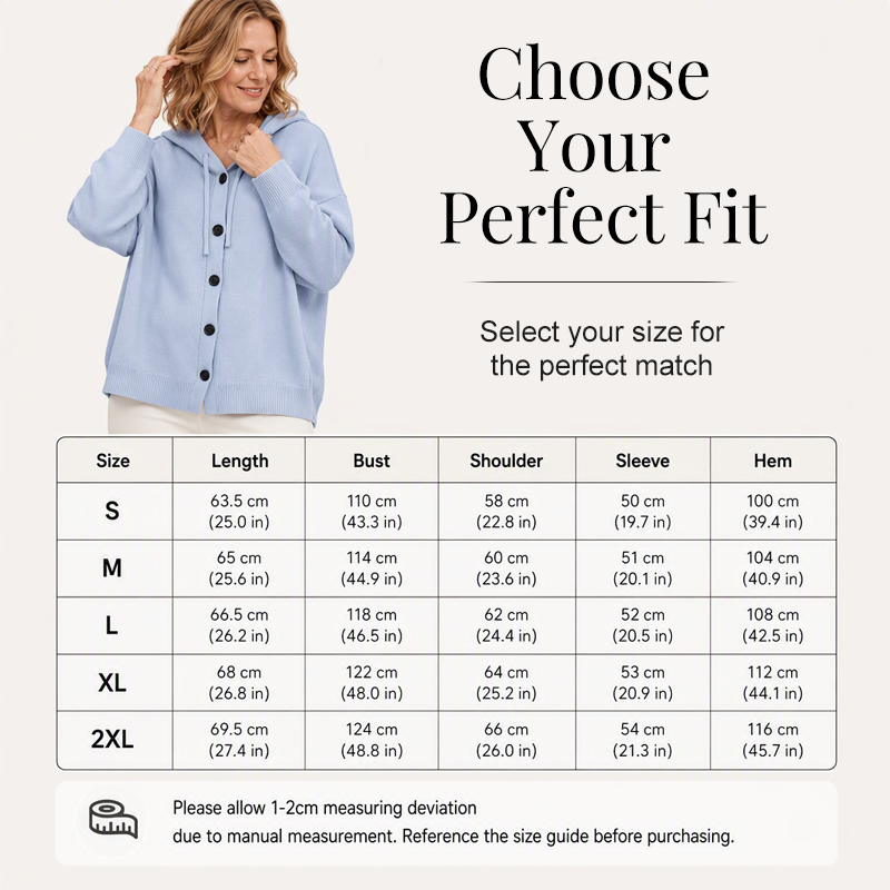 KnitCharm – Women’s Relaxed Hooded Cardigan