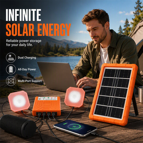 SolarVanta – Portable 2 LED Lights Solar Power System
