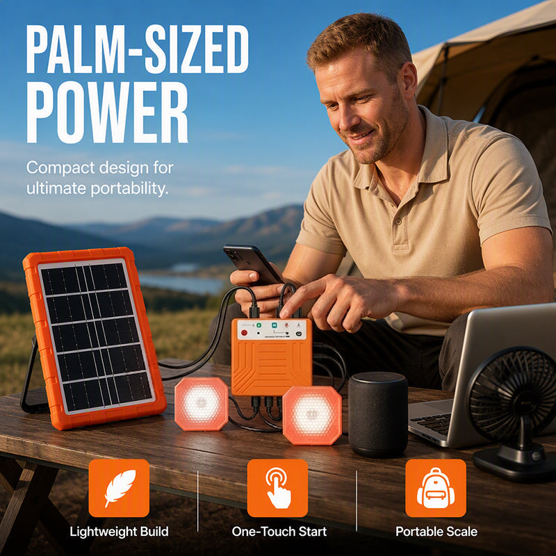 SolarVanta – Portable 2 LED Lights Solar Power System