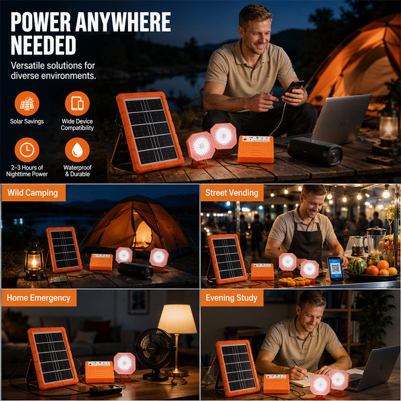 SolarVanta – Portable 2 LED Lights Solar Power System