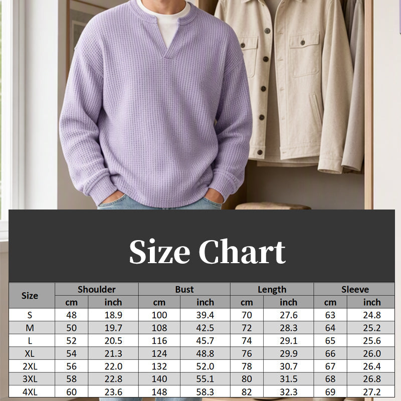 UrbanWaffle – Men’s Textured Mock-Layer Casual Top