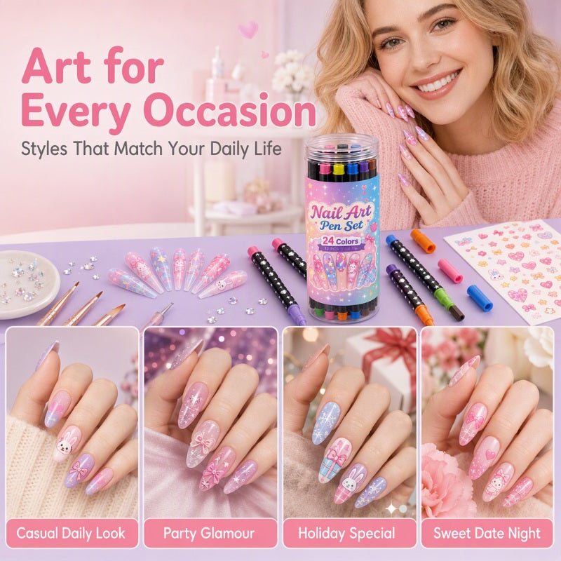 ArtNails – Dual-Ended Creative Nail Art Pen Set