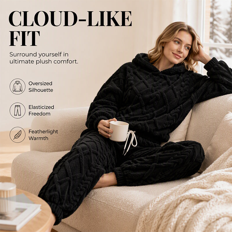 WinterLoom – 3D Geometric Plush Comfort Set