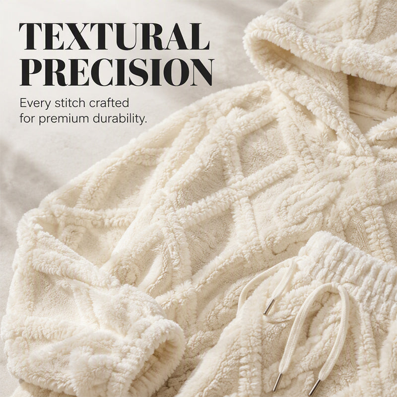WinterLoom – 3D Geometric Plush Comfort Set