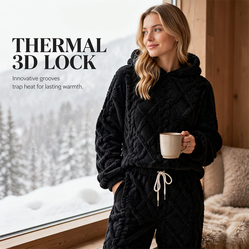 WinterLoom – 3D Geometric Plush Comfort Set