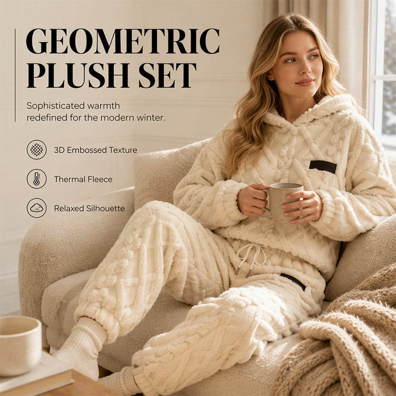 WinterLoom – 3D Geometric Plush Comfort Set