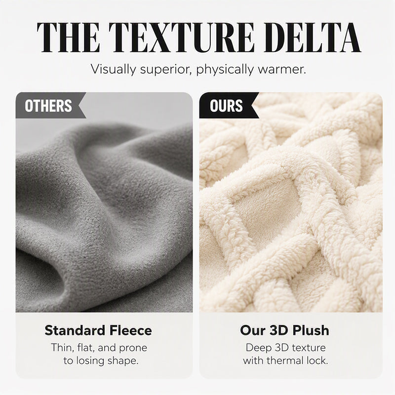 WinterLoom – 3D Geometric Plush Comfort Set