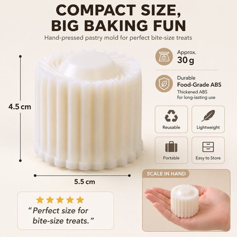 BakeMuse – Double-Ended Decorative Pastry Mould