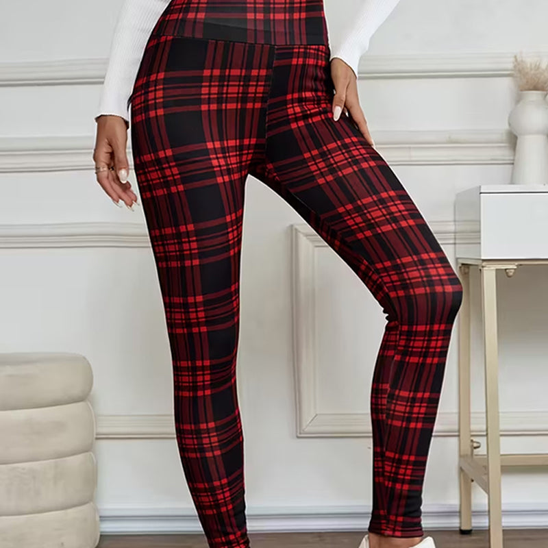 WarmMuse – Women’s Cozy Plaid Leggings