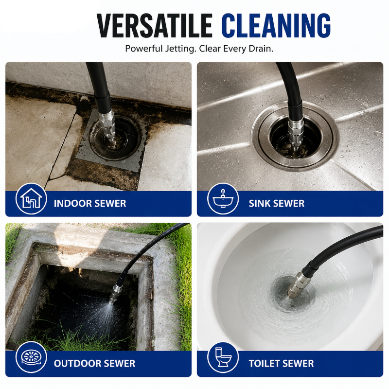 JetCrest – 7-Jet Stainless Steel Sewer Cleaner Nozzle