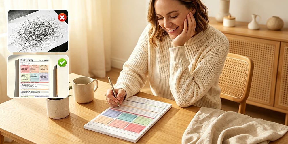 MindSort – Brain Dump & Priority Planner Pad
