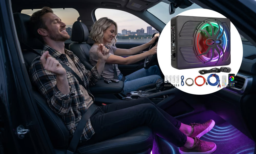 BassForge – Slim Powered 10-Inch Car Subwoofer