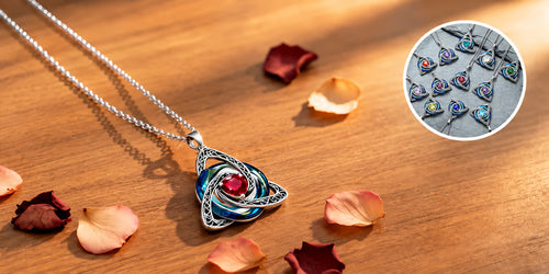 CeltaraBloom – 12-Month Celtic Birthstone Necklace
