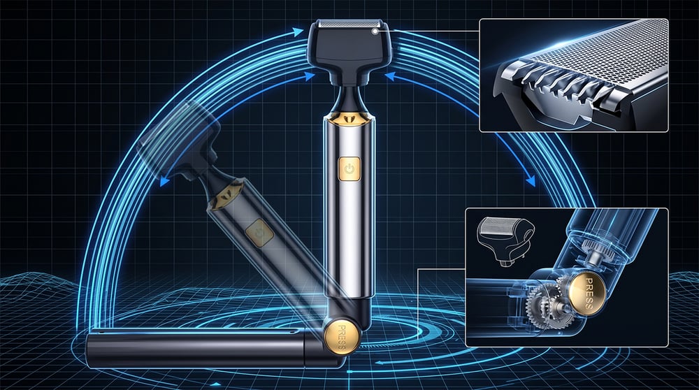 Groom360 – Multi-Function Retractable Shaver