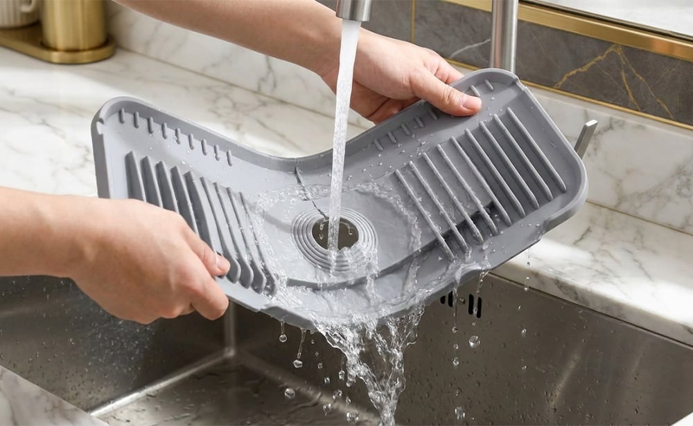 FlowNest – Silicone Sink Faucet Organizer Mat
