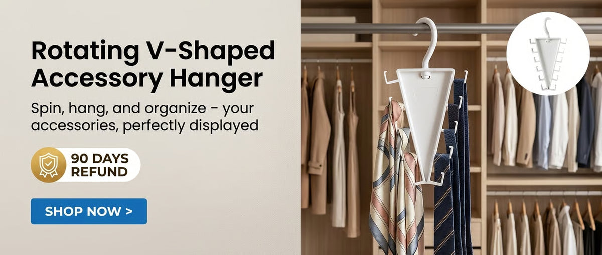 SpinLuxe – 12-Hook Rotating V-Shaped Accessory Organizer