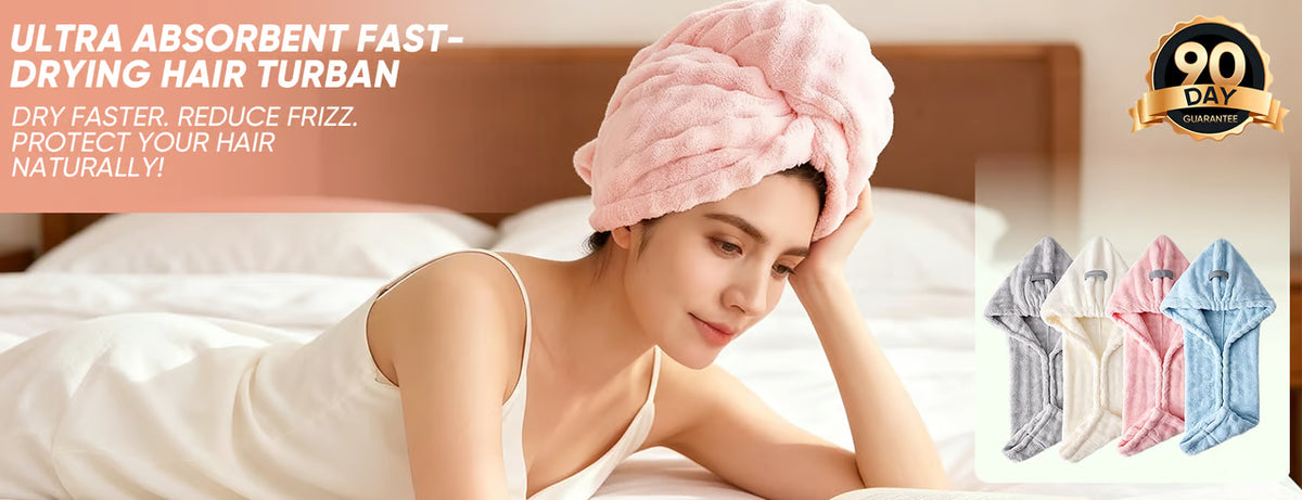 SilkVanta – Ultra-Absorbent Microfiber Hair Turban