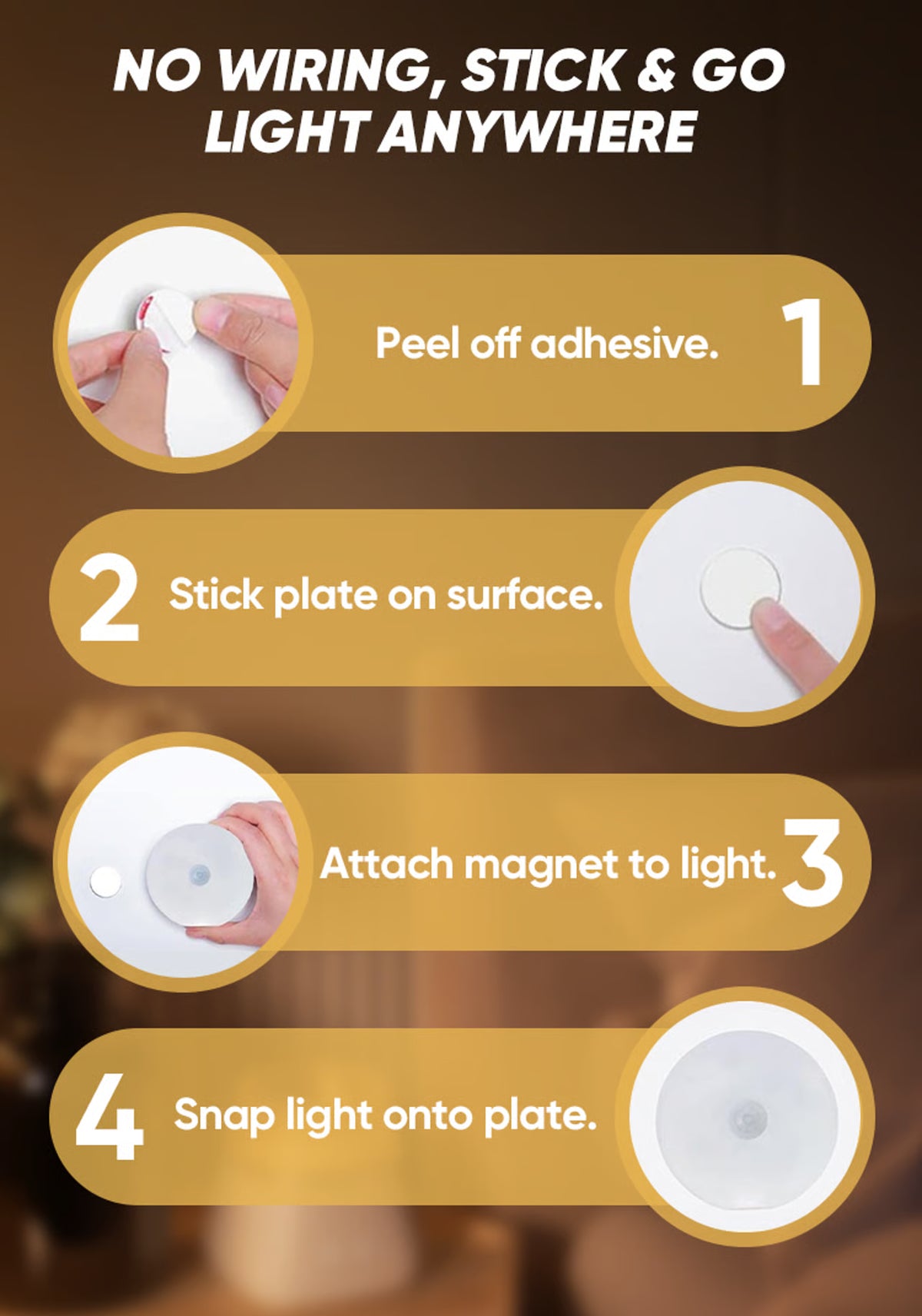 UltraThin – Magnetic Rechargeable Motion Sensor Light