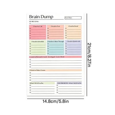 MindSort – Brain Dump & Priority Planner Pad