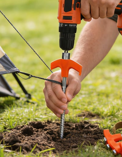 GroundLock – 8" Screw-In Tent Stakes