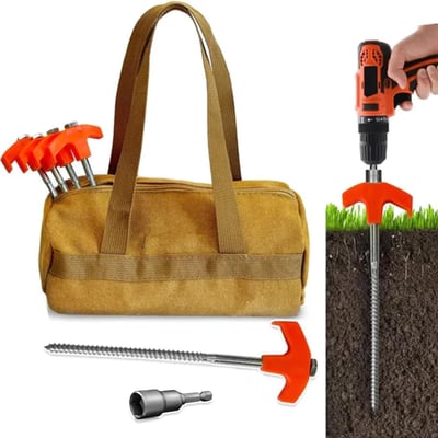 GroundLock – 8" Screw-In Tent Stakes