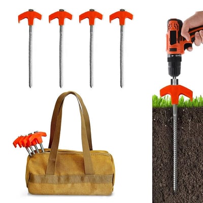 GroundLock – 8" Screw-In Tent Stakes