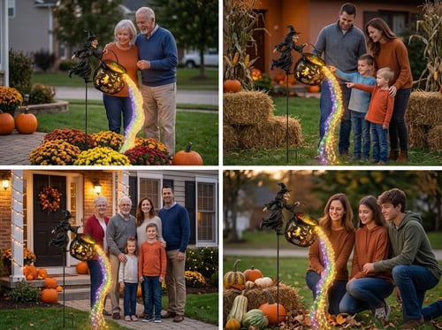 WitchFlare – Illuminated Halloween Cauldron Garden Decor