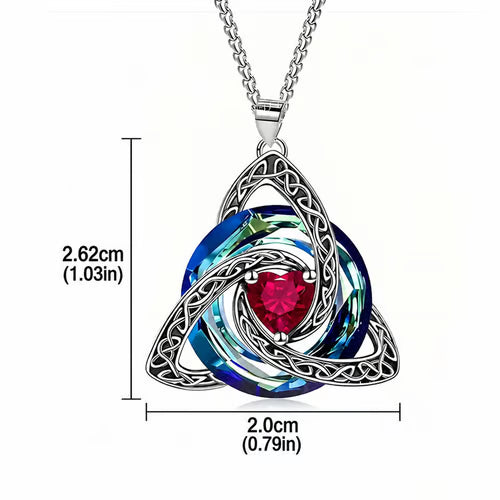 CeltaraBloom – 12-Month Celtic Birthstone Necklace