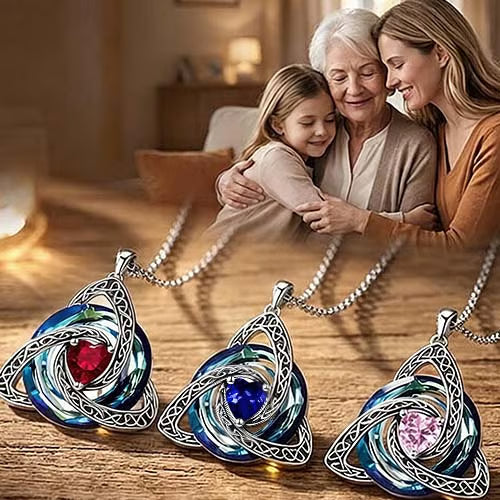 CeltaraBloom – 12-Month Celtic Birthstone Necklace