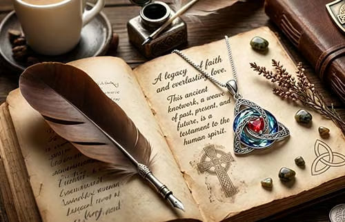 CeltaraBloom – 12-Month Celtic Birthstone Necklace