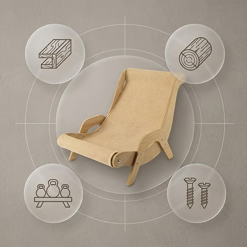 PawLuxe – 2-In-1 Cat Scratch & Lounge Chair