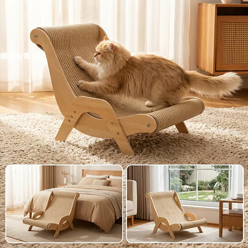 PawLuxe – 2-In-1 Cat Scratch & Lounge Chair