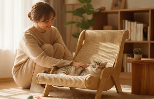 PawLuxe – 2-In-1 Cat Scratch & Lounge Chair