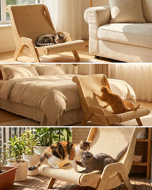 PawLuxe – 2-In-1 Cat Scratch & Lounge Chair
