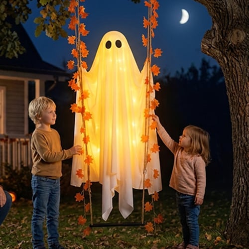 GhostGlimmer – Light-Up Swinging Halloween Decoration