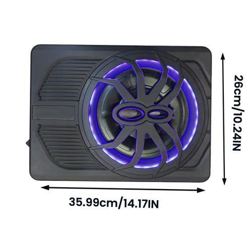 BassForge – Slim Powered 10-Inch Car Subwoofer